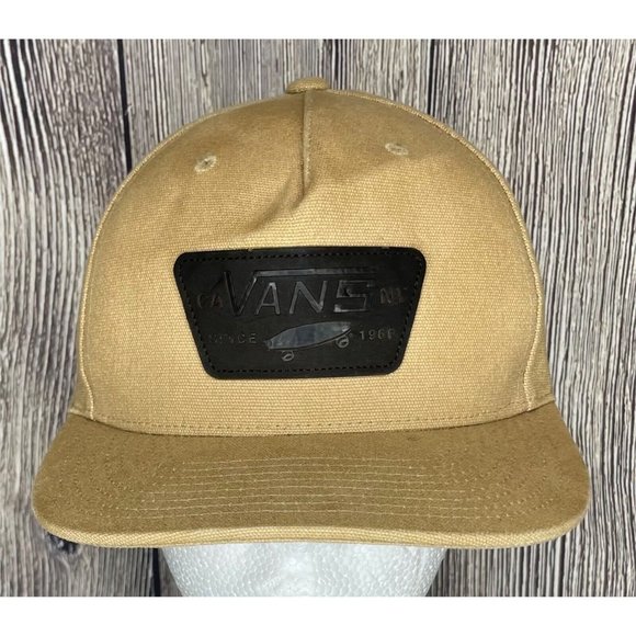 Vans Other - Vans Off The Wall The Natural Starter Baseball Snapback Canvas Hat Cap Leather